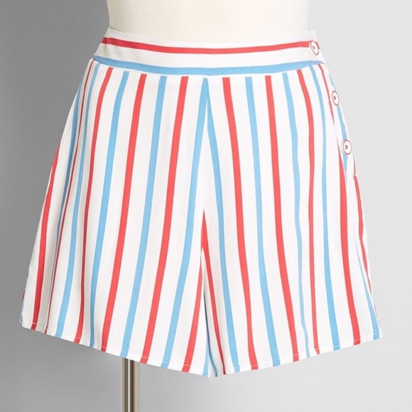 Modcloth x Barbie Pants - Modcloth x Barbie NWT Barbie Stripe Made in the U.S.A. Shorts